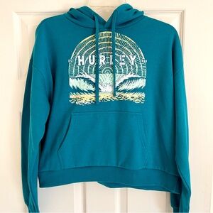 Hurley Women’s Teal Wave Graphic Hoodie